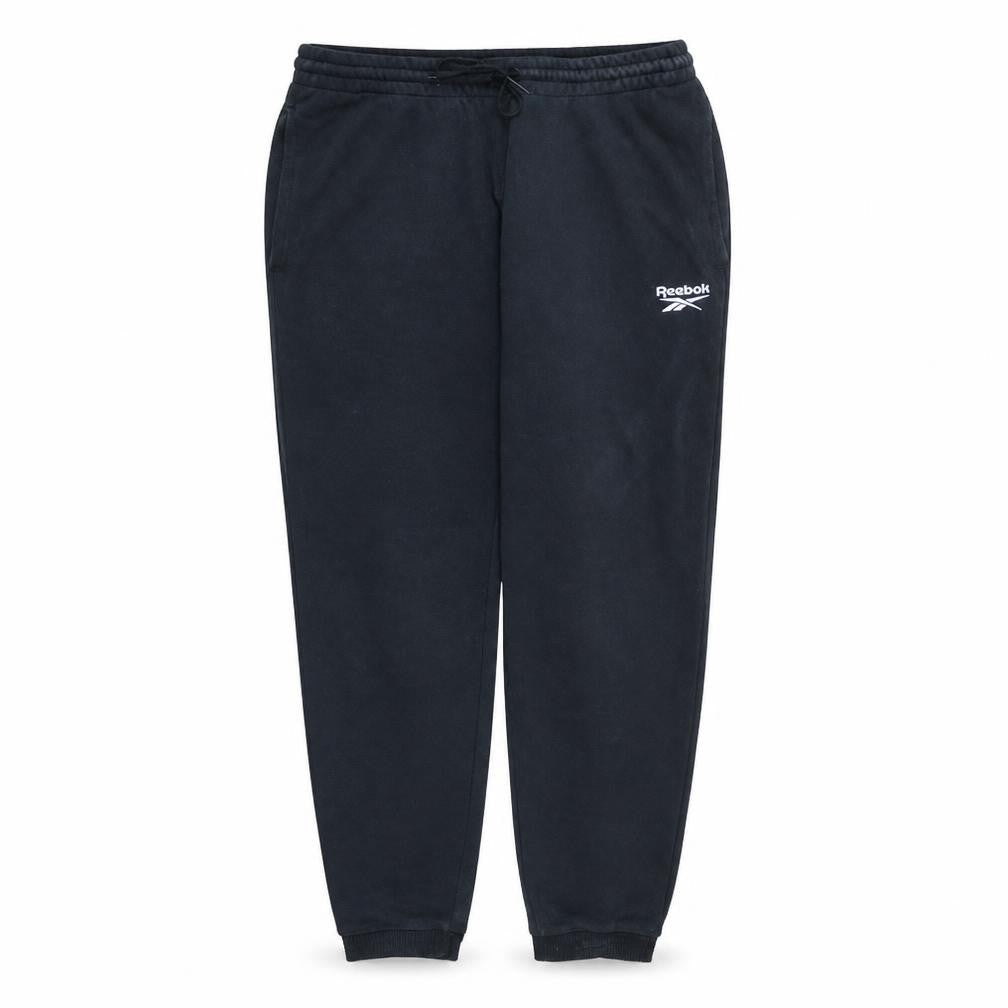 Reebok Men's Black Jogger Sweatpants L Fleece Elastic Waist Activewear
