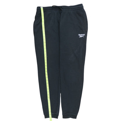 Reebok Men's Black Jogger Sweatpants L Fleece Elastic Waist Activewear