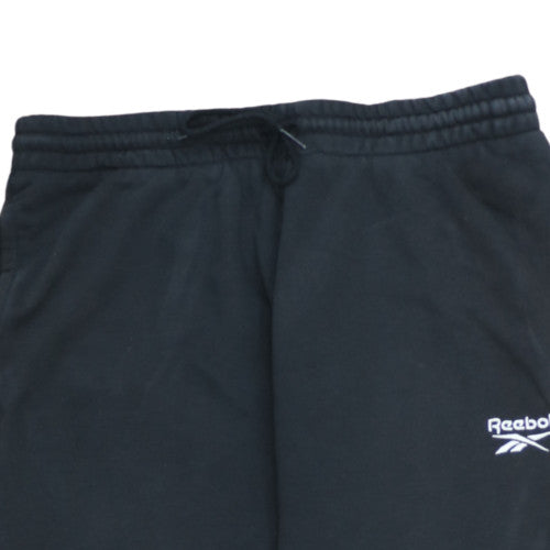 Reebok Men's Black Jogger Sweatpants L Fleece Elastic Waist Activewear