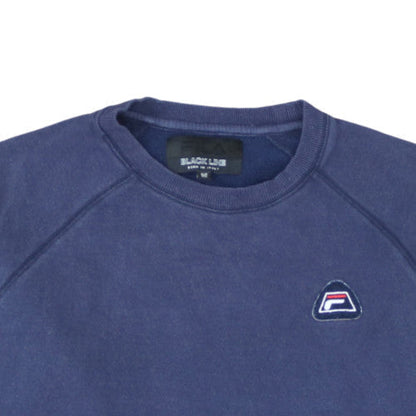 FILA Black Line Men's Blue Crew Neck Logo Sweatshirt M