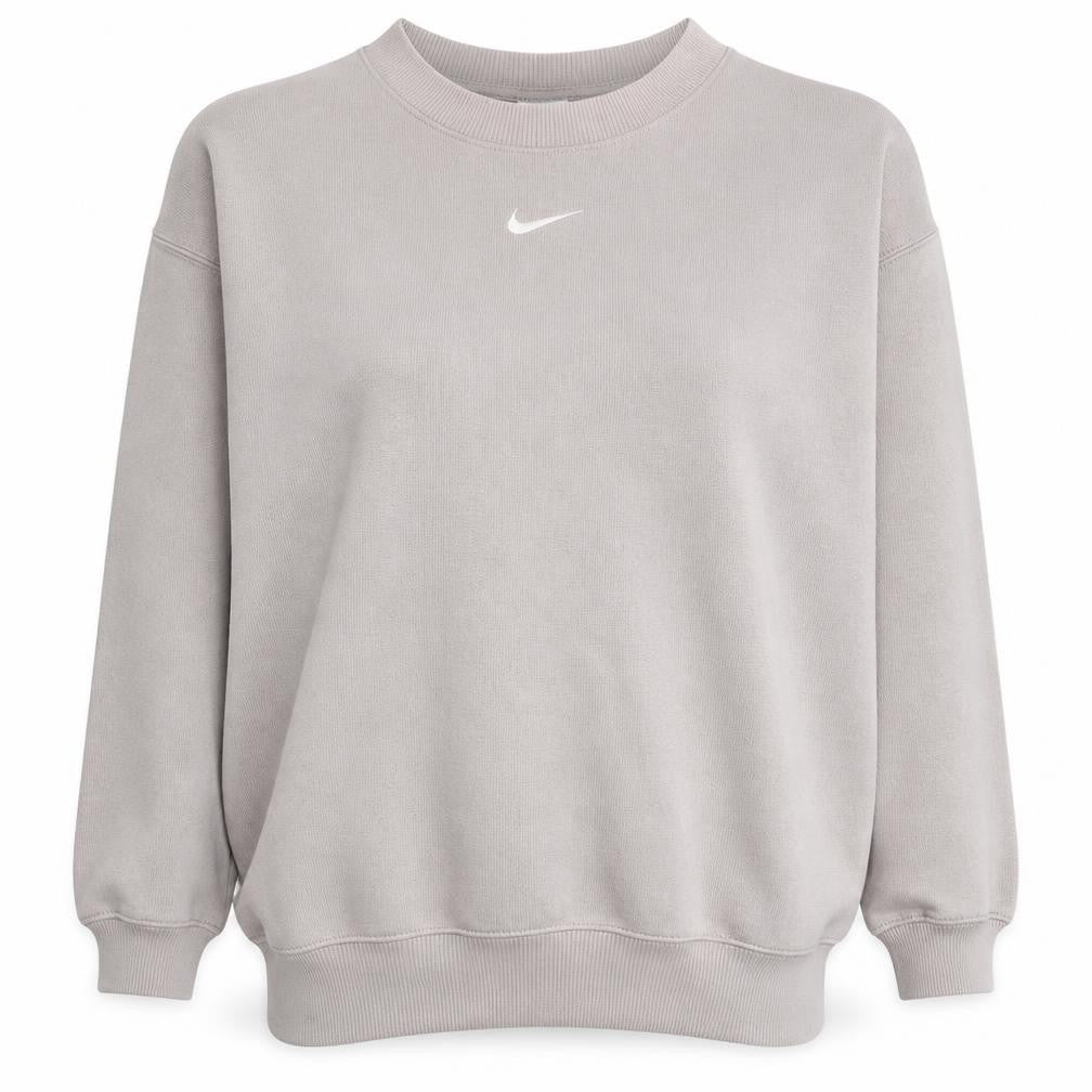 Nike Womens Beige Crew Neck Pullover Sweatshirt Size M