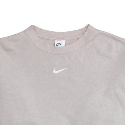 Nike Womens Beige Crew Neck Pullover Sweatshirt Size M