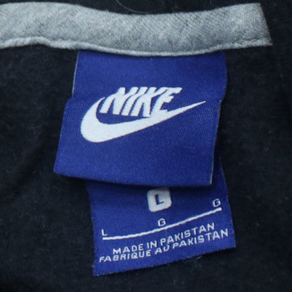 Nike Women Black Pullover Hoodie Size L Cotton Blend Kangaroo Pocket