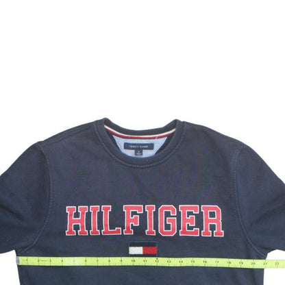 Tommy Hilfiger Men's Blue Logo Embroidered Pullover Sweatshirt Size M