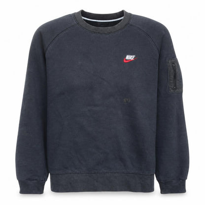 Nike Mens Black M Crew Neck Pullover Sweatshirt Sports Fleece