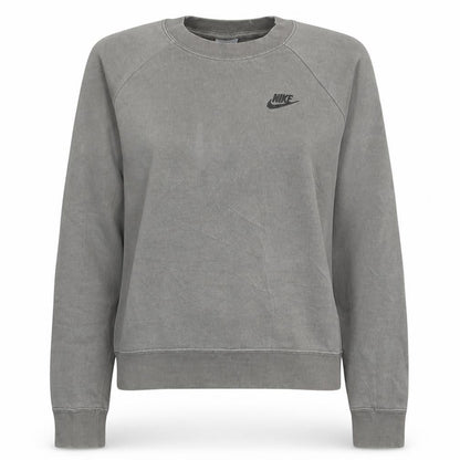 Nike Women’s Grey Small Pullover Sweatshirt Crew Neck Cotton Blend