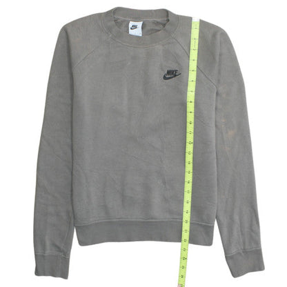 Nike Women’s Grey Small Pullover Sweatshirt Crew Neck Cotton Blend