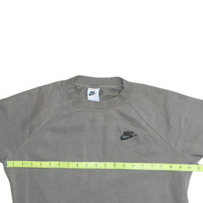 Nike Women’s Grey Small Pullover Sweatshirt Crew Neck Cotton Blend