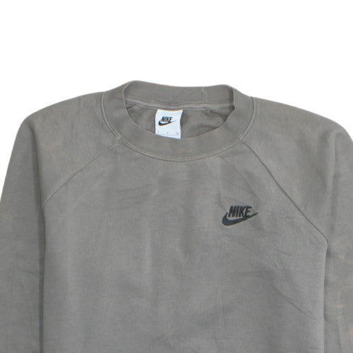 Nike Women’s Grey Small Pullover Sweatshirt Crew Neck Cotton Blend