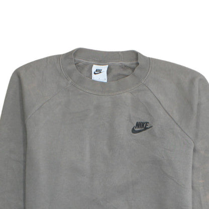 Nike Women’s Grey Small Pullover Sweatshirt Crew Neck Cotton Blend