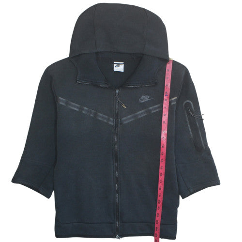 Nike Women Black Full Zip Hoodie Size L with Hood and Pockets