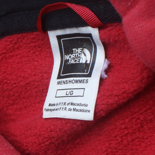 The North Face Men's Red Pullover Hoodie L Outdoor Fleece