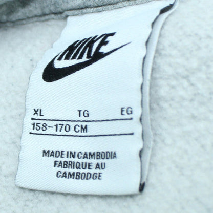 Nike Boys Grey XL Pullover Hoodie Fleece Lined Casual Sweatshirt