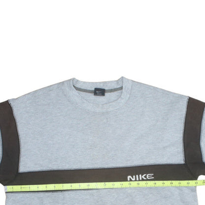 Nike Men's Grey XL Pullover Crew Neck Sweatshirt Embroidered Logo