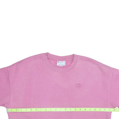 Champion Womens Pink Crew Neck Sweatshirt XS Cotton Blend Casual