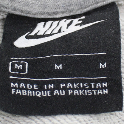 Nike Men's Grey Pullover Hoodie M Regular Fit Graphic Sportswear