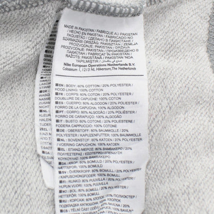 Nike Men's Grey Pullover Hoodie M Regular Fit Graphic Sportswear
