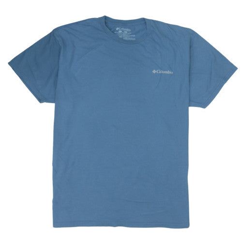 Columbia Mens Blue 2XL Graphic Dog Outdoor Cotton T-Shirt