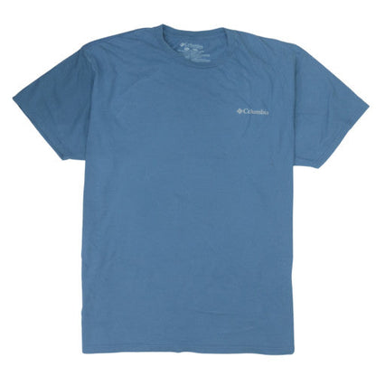 Columbia Mens Blue 2XL Graphic Dog Outdoor Cotton T-Shirt