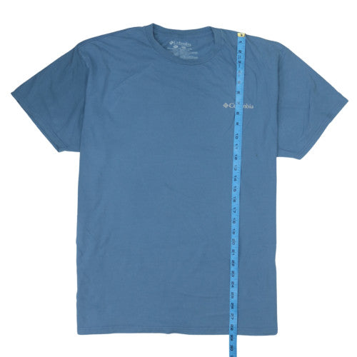 Columbia Mens Blue 2XL Graphic Dog Outdoor Cotton T-Shirt
