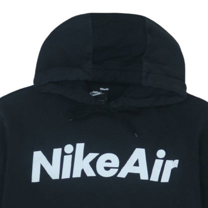 Nike Air Black Men's Pullover Hoodie M Logo Fleece Sportswear