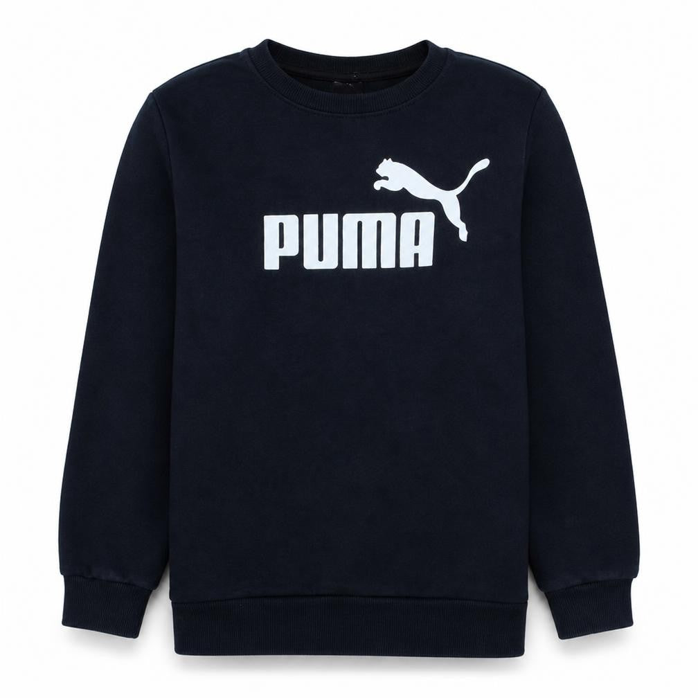 Puma Mens Black Crew Neck Sweatshirt M Classic Logo Pullover