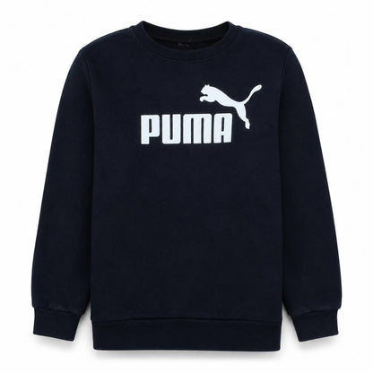Puma Mens Black Crew Neck Sweatshirt M Classic Logo Pullover