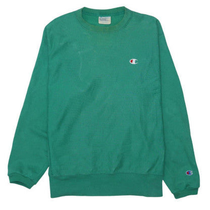 Champion Men's Green Reverse Weave Pullover Sweatshirt Medium