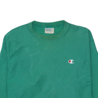 Champion Men's Green Reverse Weave Pullover Sweatshirt Medium