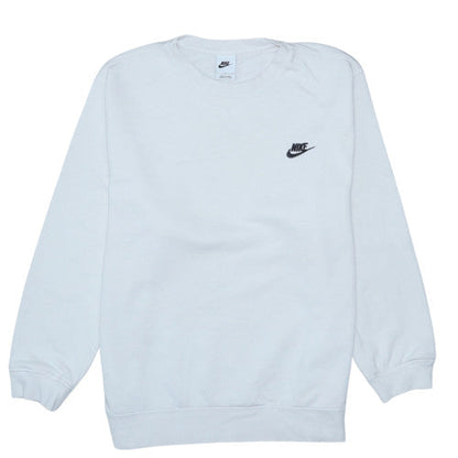Nike Men's White Logo Pullover Fleece Sweatshirt Size L