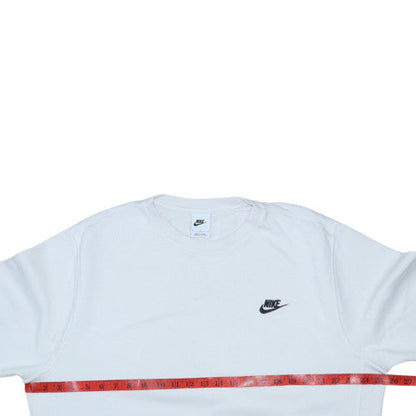 Nike Men's White Logo Pullover Fleece Sweatshirt Size L