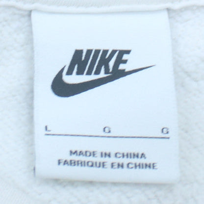 Nike Men's White Logo Pullover Fleece Sweatshirt Size L