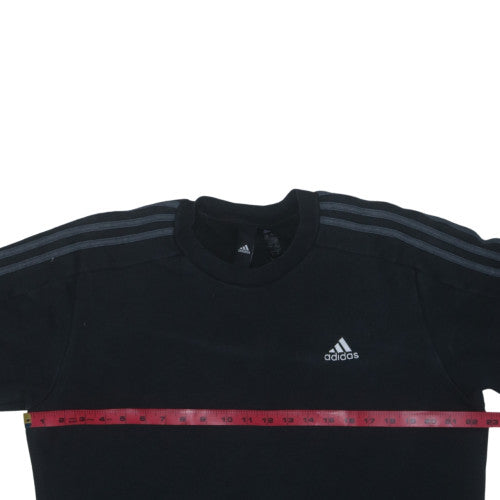 Adidas Men's Black Pullover Crew Neck Sweatshirt Size M