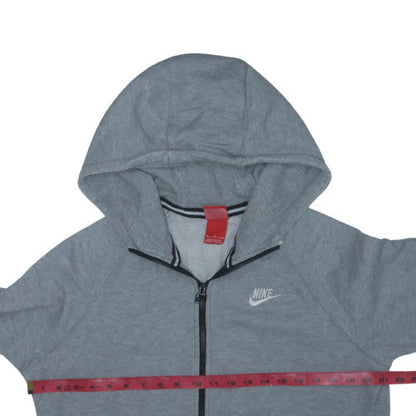 Nike Men's Grey Full Zip Hoodie M Regular Fit Fleece Sweatshirt