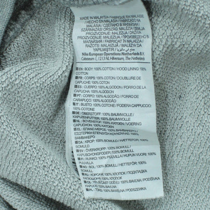 Nike Men's Grey Full Zip Hoodie M Regular Fit Fleece Sweatshirt