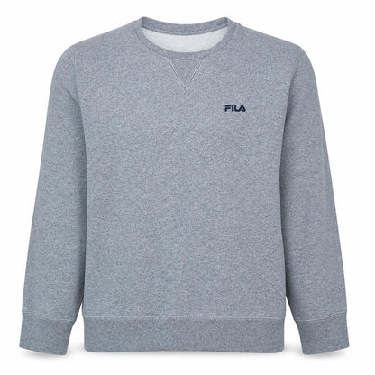 Fila Mens Grey Crew Neck Sweatshirt M Logo Pullover Sportswear