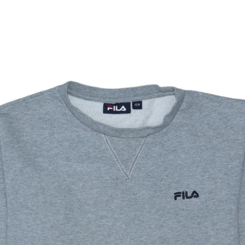 FILA Mens Grey Crew Neck Sweatshirt M Logo Pullover Sportswear
