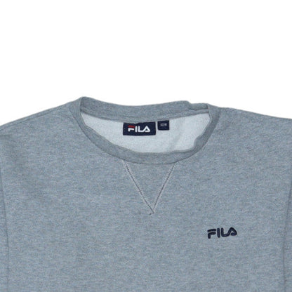 FILA Mens Grey Crew Neck Sweatshirt M Logo Pullover Sportswear