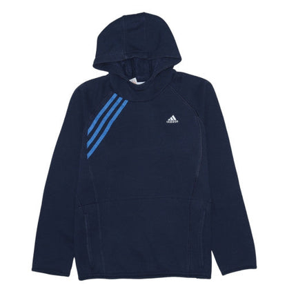 Adidas Teens Blue Pullover Hoodie Long Sleeve Sports Fleece 14
