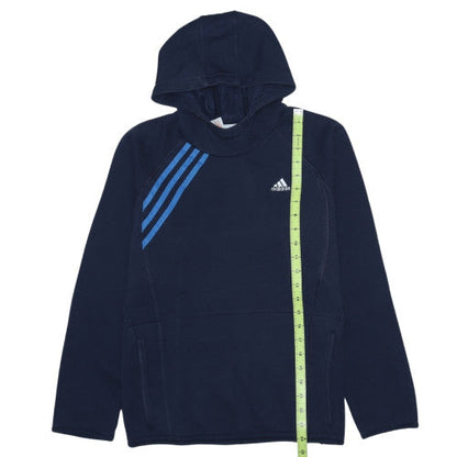 Adidas Teens Blue Pullover Hoodie Long Sleeve Sports Fleece 14