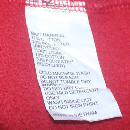 Adidas Men's Red Pullover Hoodie S Regular Fit Fleece Logo Sportswear