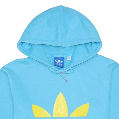 Adidas Men's Blue Pullover Hoodie S Graphic Logo Sportswear