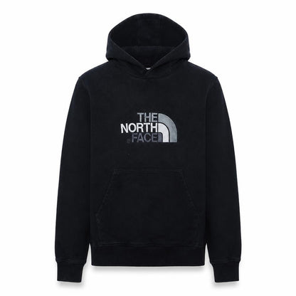The North Face Mens Black Pullover Hoodie Size L Fleece Logo Sweatshirt