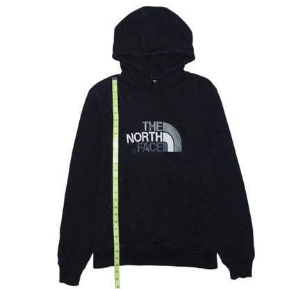 The North Face Mens Black Pullover Hoodie Size L Fleece Logo Sweatshirt