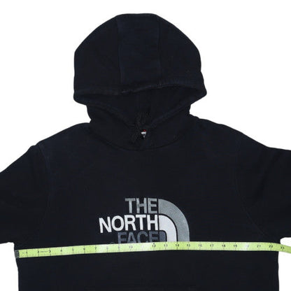 The North Face Mens Black Pullover Hoodie Size L Fleece Logo Sweatshirt