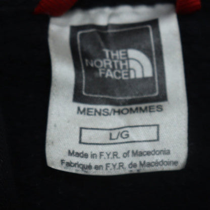 The North Face Mens Black Pullover Hoodie Size L Fleece Logo Sweatshirt