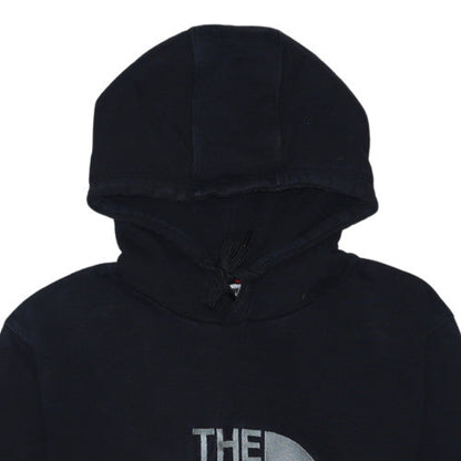The North Face Mens Black Pullover Hoodie Size L Fleece Logo Sweatshirt
