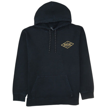 Ripcurl Men's Black Pullover Hoodie L Logo Surf Graphic