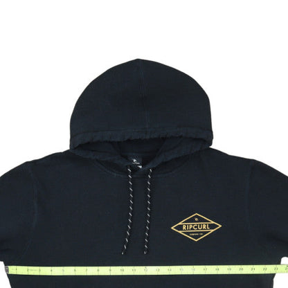 Ripcurl Men's Black Pullover Hoodie L Logo Surf Graphic
