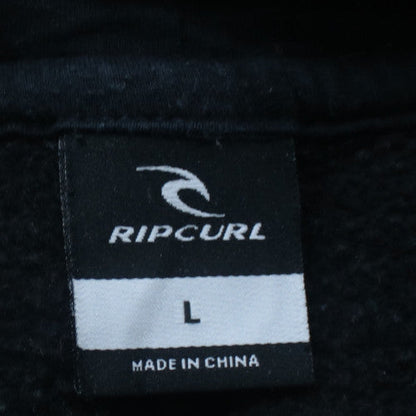 Ripcurl Men's Black Pullover Hoodie L Logo Surf Graphic